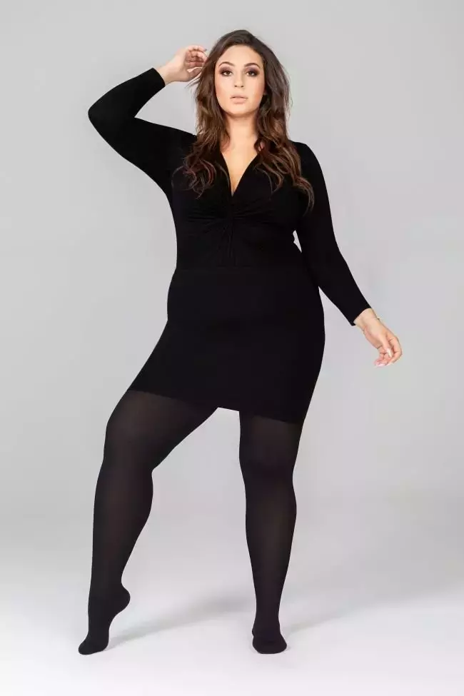 MARGARET I Plus Size Tights ONYX