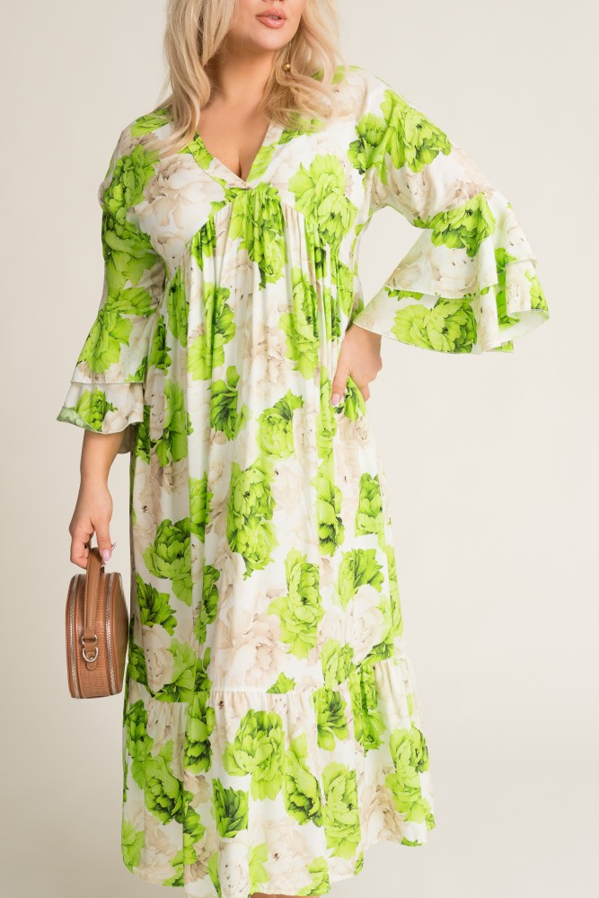  Lime green GARMINO maxi dress