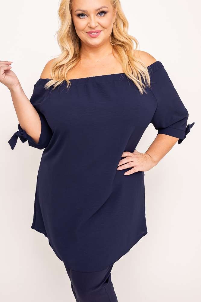 Marineblaue Bluse