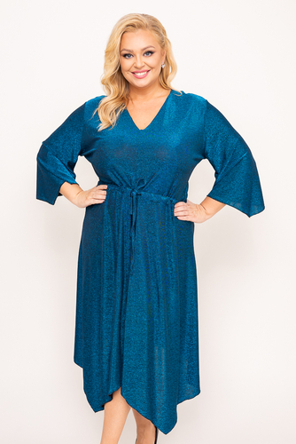 Vestido azul con purpurina
