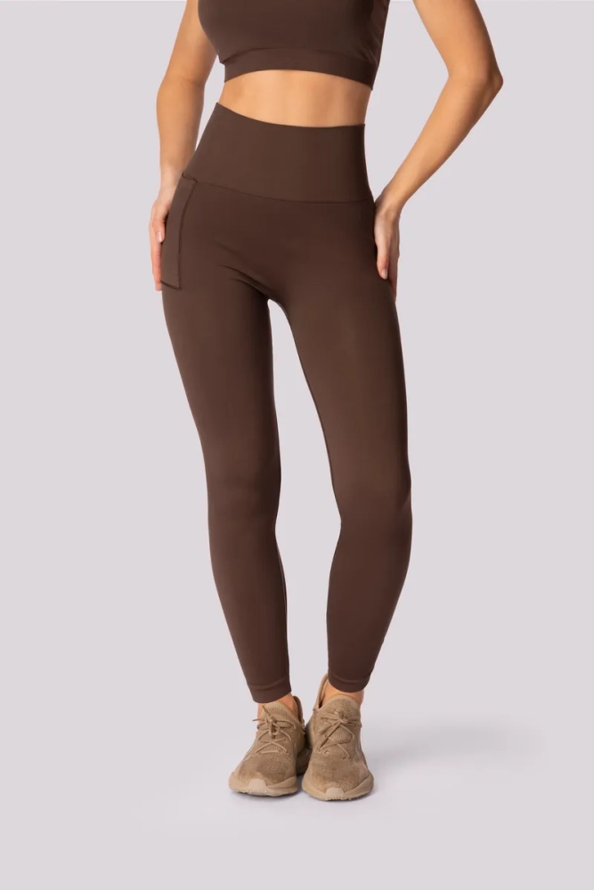 Coffee Leggings with Pocket