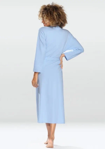 Blauer Morgenmantel aus Baumwolle