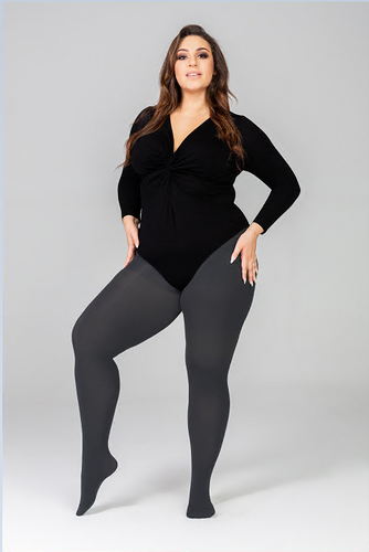 ELIZABETH I Plus Size OBSIDIAN Tights