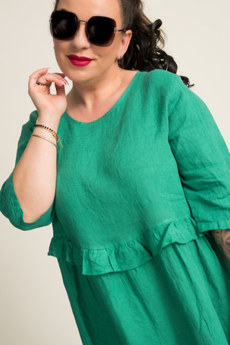 Green GAFFE Linen Dress