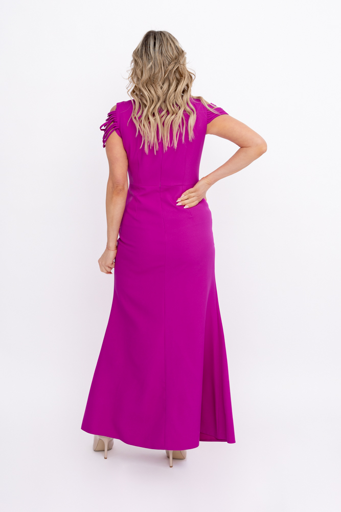 Fioletowa Sukienka z łańcuszkiem