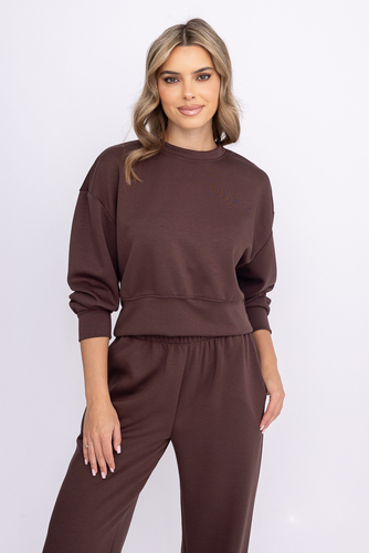 Ciemnobrązowa Bluza dresowa KANSIPI