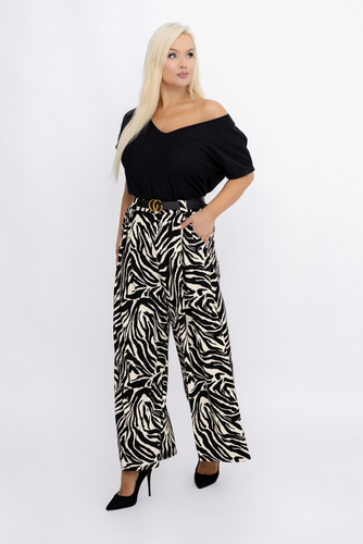 Pantalon avec ceinture Motif 2