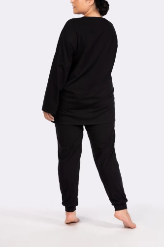 Czarna Piżama z długimi spodniami HEMENY