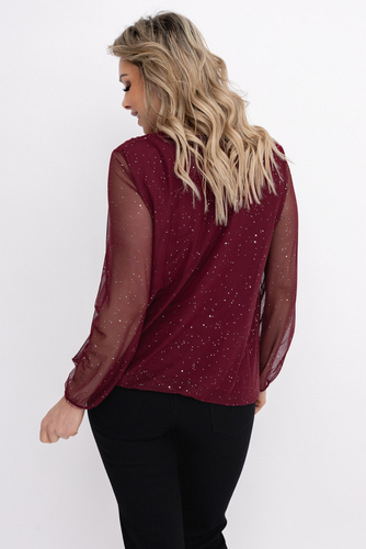  Czarna Bluzka siateczkowa BISKIO