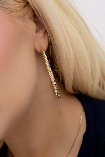 Pendientes de conchas de oro