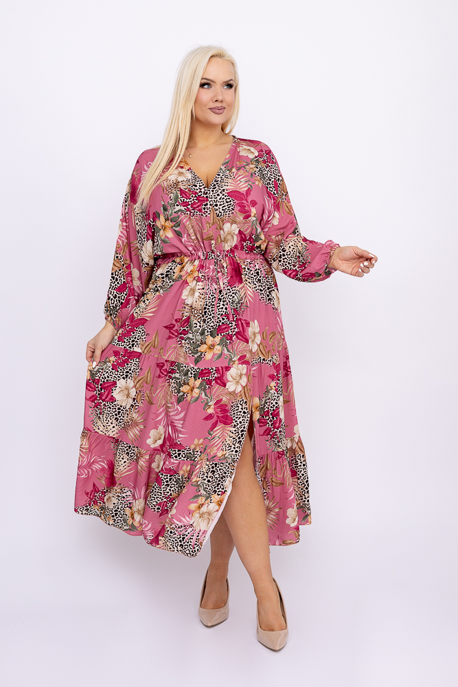 Sukienka z rozcięciem PEIORI Wzór 1