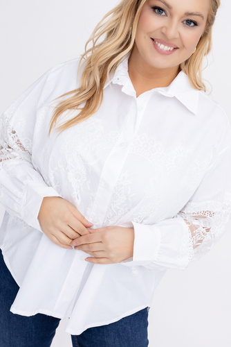 Biała Koszula z koronką