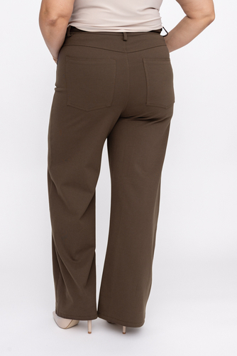  Chocolate Pants with Asymmetrical Fastening