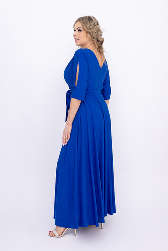 Cornflower Brocade Dress