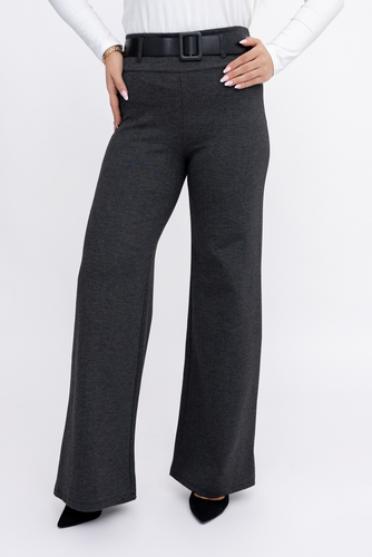 Pantalón gris oscuro con cinturón