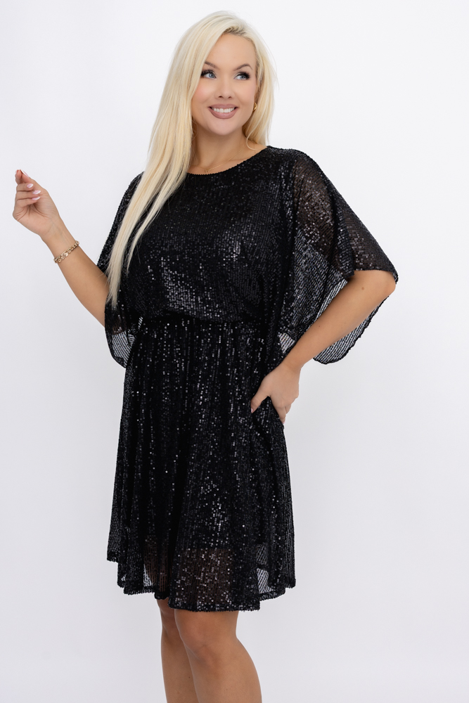  Vestido negro de lentejuelas