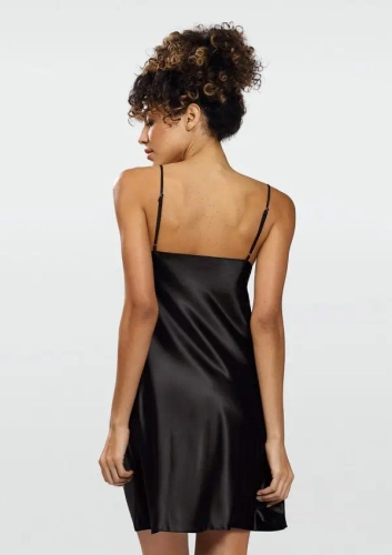 Slip en satin noir