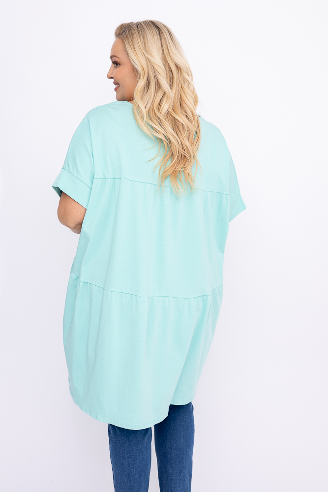 Miętowa Tunika STRIPI