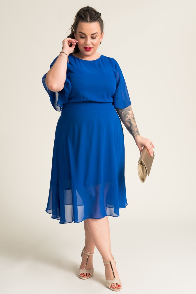  Cornflower Chiffon Dress by ONDIGIO