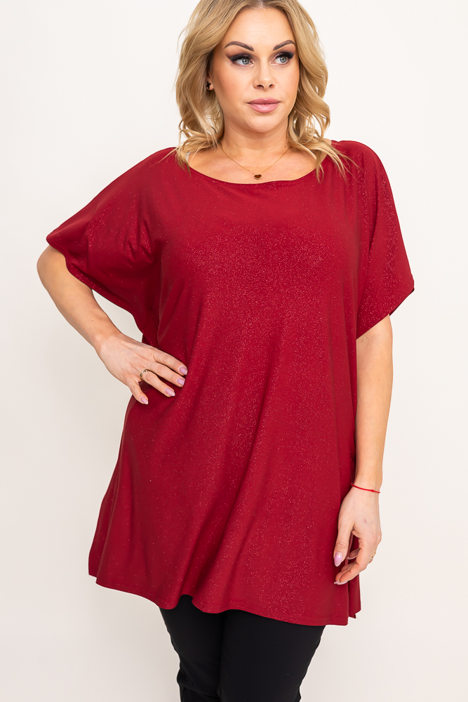 Blusa brocada granate