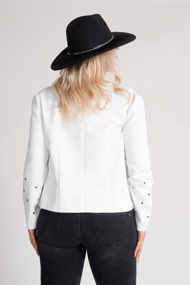 Dekorative weiße Jacke