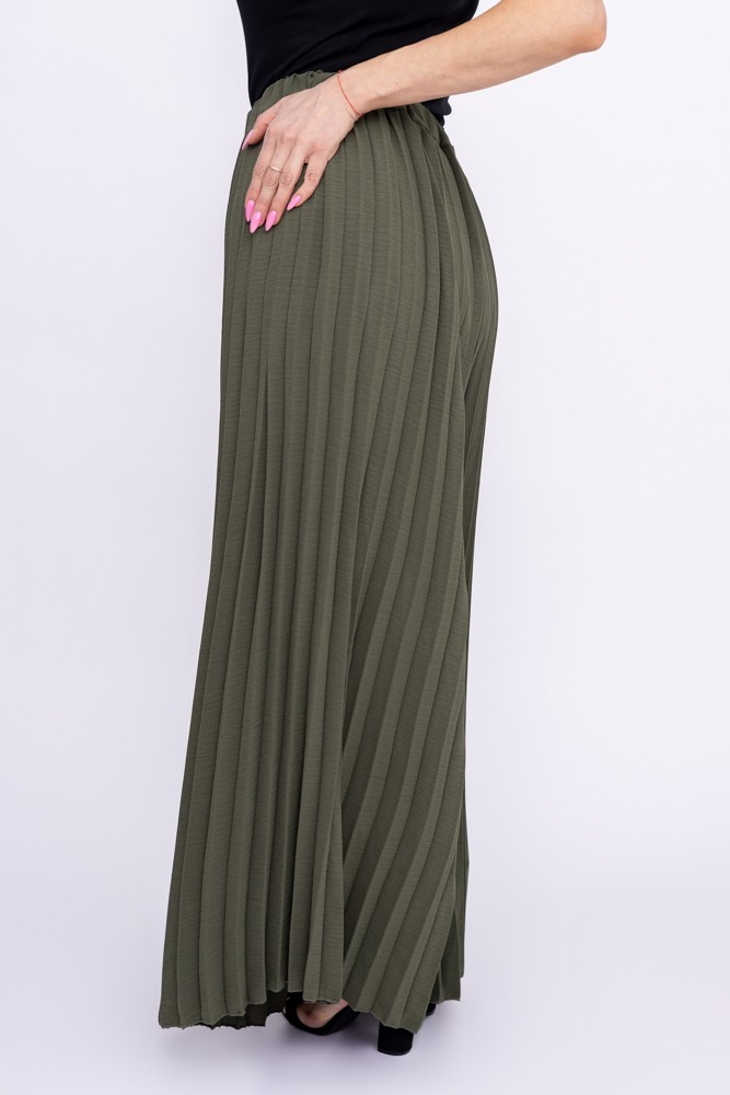 Khaki Spodnie plisowane