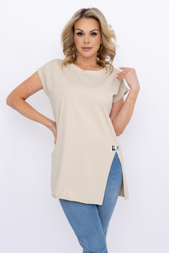 Khaki Blouse with slit BOSTI