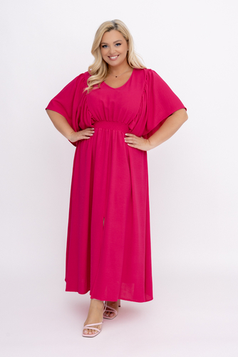Fuchsia Crinkle Dress