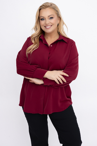 Bordowa Koszula satynowa