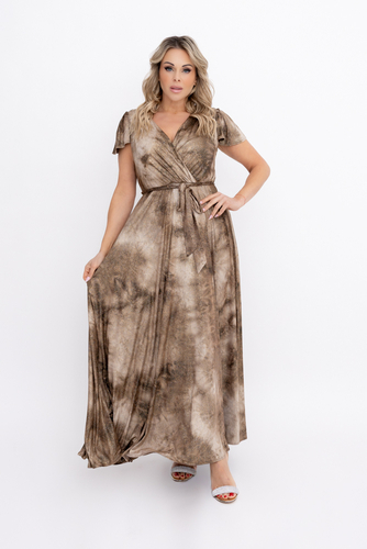 Vestido brocado aciano