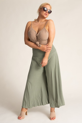 Olive Wide Leg Pants QUENTO