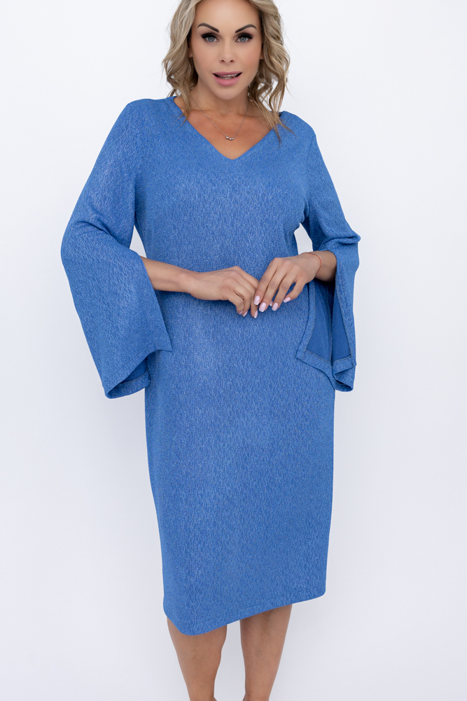 Vestido azul con purpurina