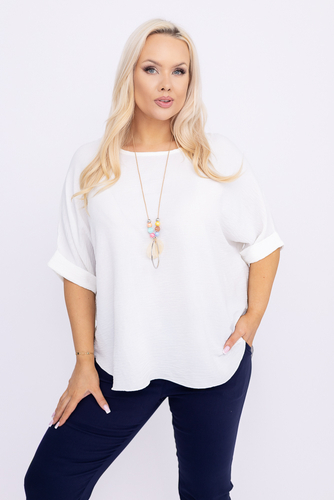 Ecru Bluzka z wisiorkiem BELUCIO