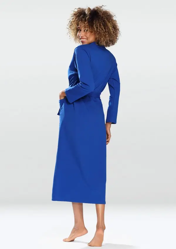 Peignoir en coton bleu