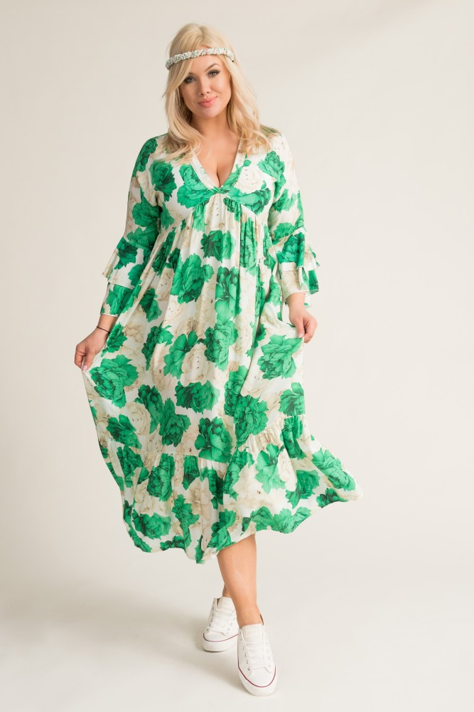 Green GARMINO maxi dress