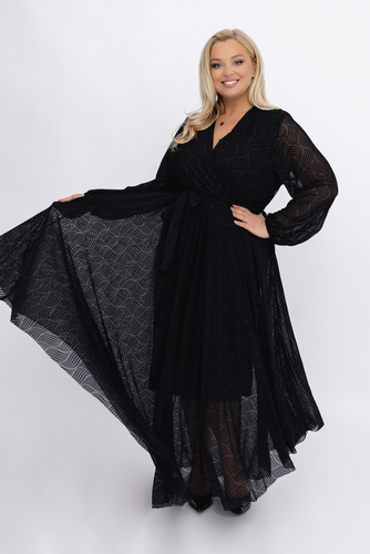 Robe en maille noire Motif 1