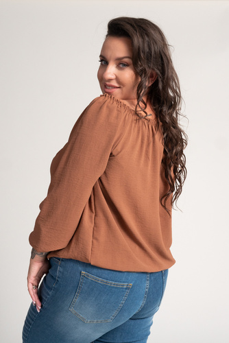Camel Blouse by VISKIO