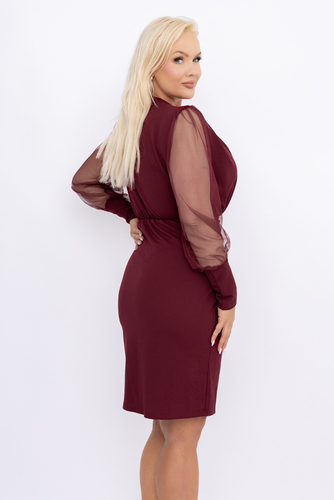 Cherry Dress with see-through sleeves