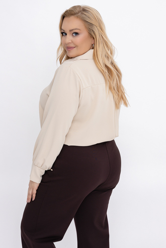 Beżowa Koszula satynowa