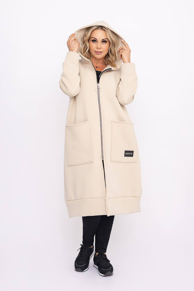 Beżowa Bluza ocieplana VERMEN