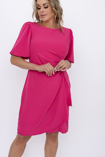 Fuchsia Crinkle Kleid