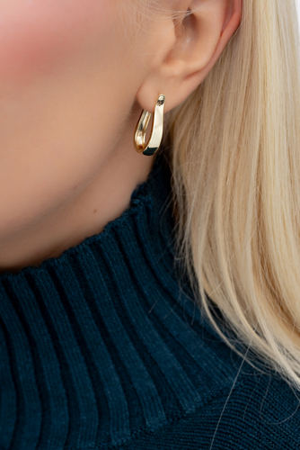 Pendientes de conchas de oro