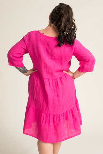 Fuchsia Linen Dress GAFFE