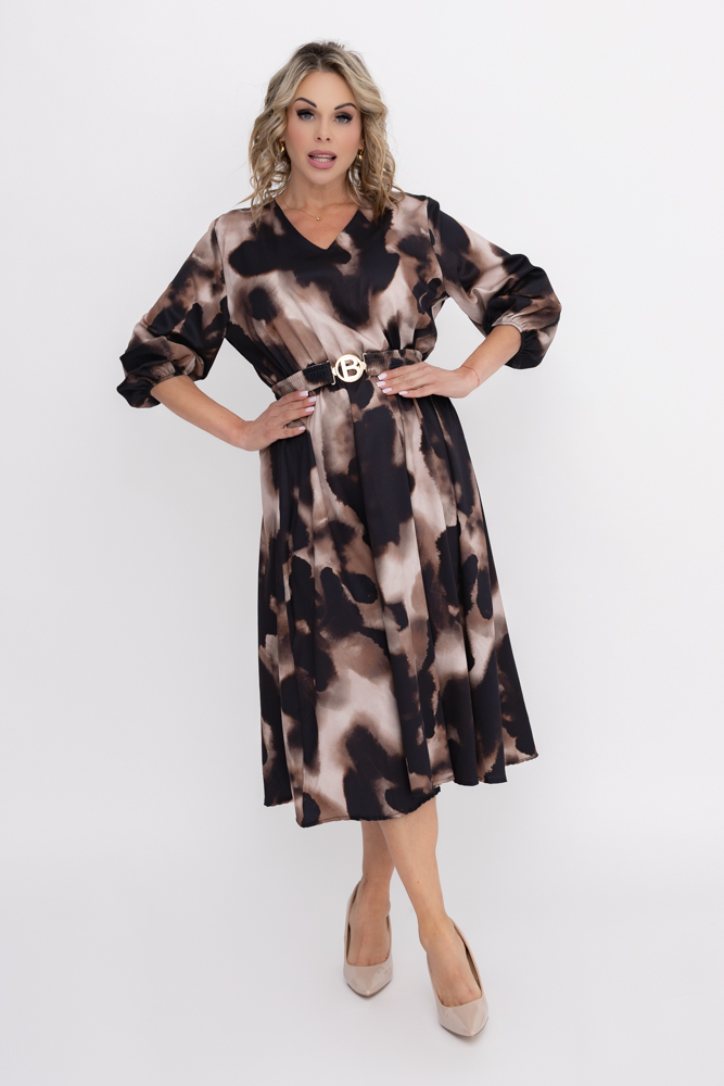  Kleid mit Gürtel Muster 1