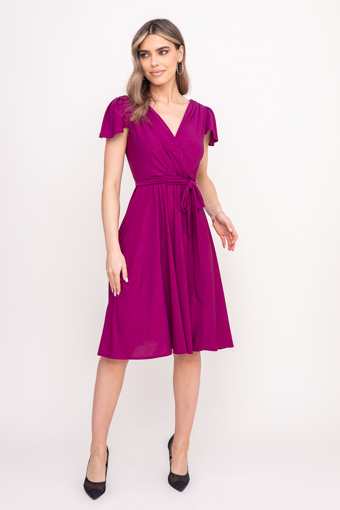 Brokatkleid Pflaume