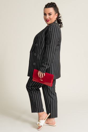 Black and White TEQUILA Striped Double-breasted Suit