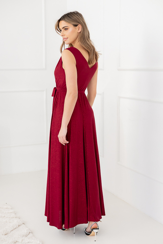 Robe longue marron