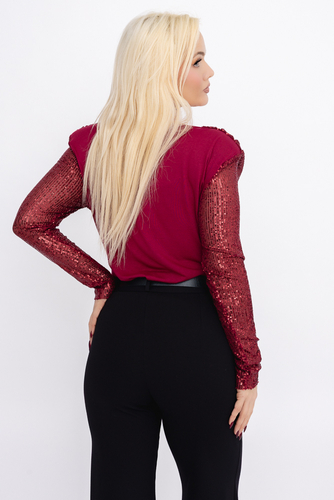 Wiśniowe Body cekinowe