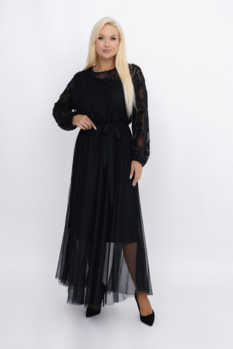 Robe en maille noire