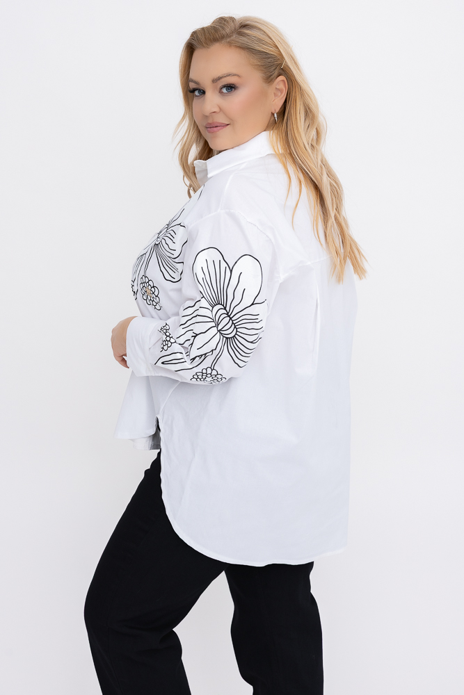 Biała Koszula z nadrukiem